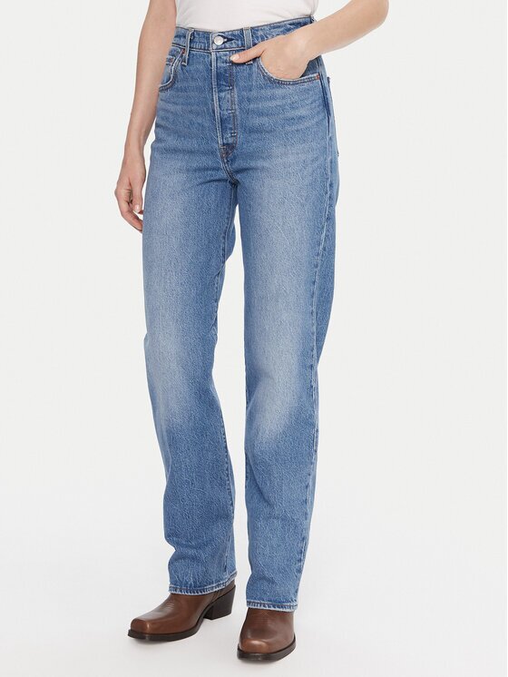 Levi's Дънки Ribcage 79078-0008 Син Straight Fit