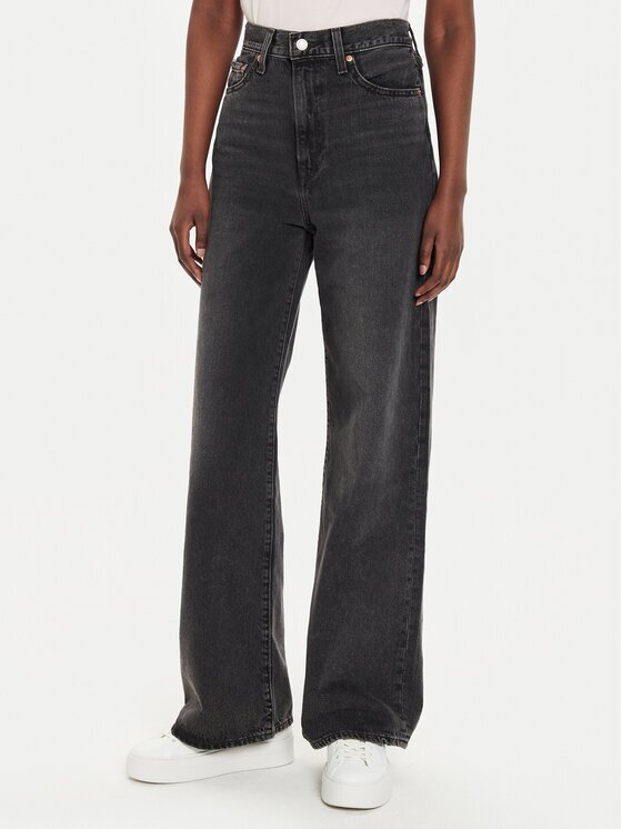 Levi's Дънки Ribcage A6081-0011 Черен Wide Leg