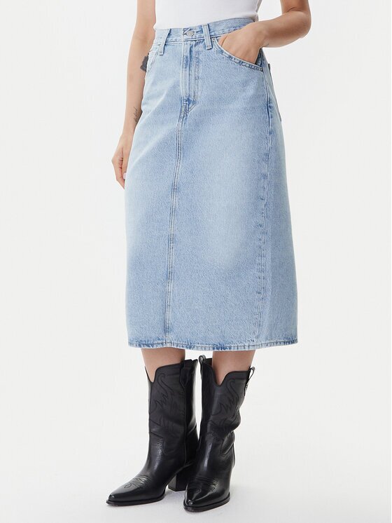 Levi's Дънкова пола 001VH-0001 Regular Fit