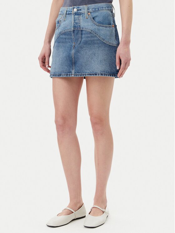 Levi's Дънкова пола Western 501® 001VJ-0001 Regular Fit