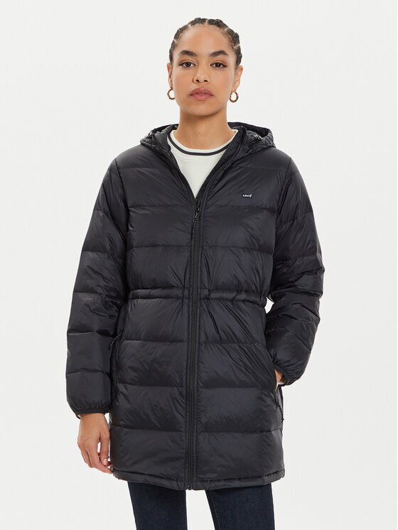 Levi's Пухено яке Polly A8525 Черен Regular Fit