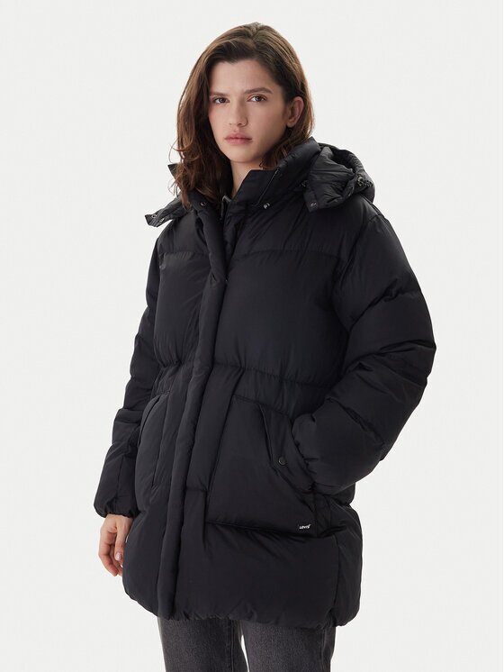 Levi's Пухено яке Western Bubble 003HB-0000 Черен Regular Fit