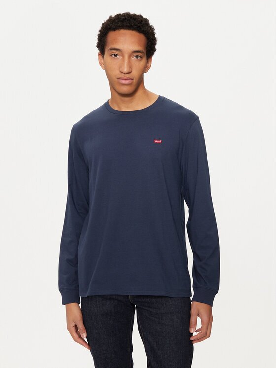 Levi's Тениска с дълъг ръкав Original Logo Tee 72848-0001 Тъмносин Regular Fit