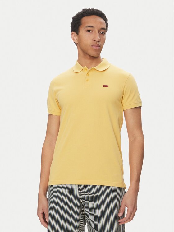 Levi's Тениска с яка и копчета 35883-0231 Жълт Regular Fit
