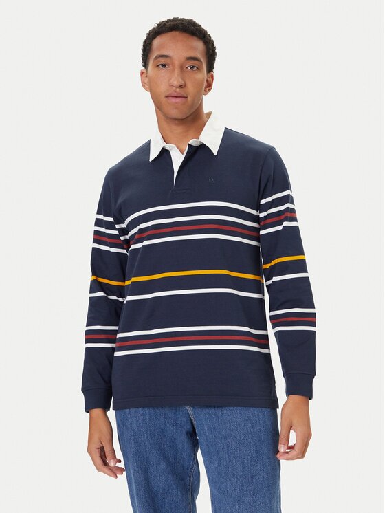 Levi's Тениска с яка и копчета Union Rugby A4845-0033 Relaxed Fit