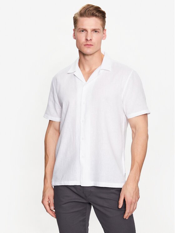 Lindbergh Риза 30-203319 Бял Relaxed Fit