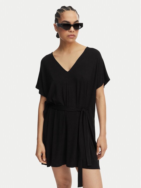 Liu Jo Beachwear Плажна рокля VA5164 JS360 Черен Relaxed Fit