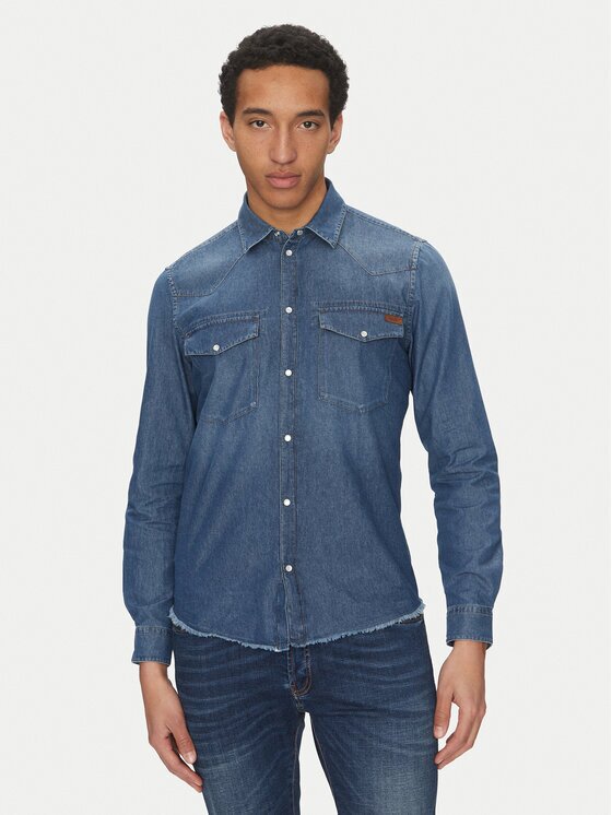 Liu Jo дънкова риза QA5294 D0256 Regular Fit