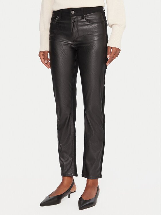 Liu Jo Панталони от имитация на кожа UF5035 E0747 Skinny Fit