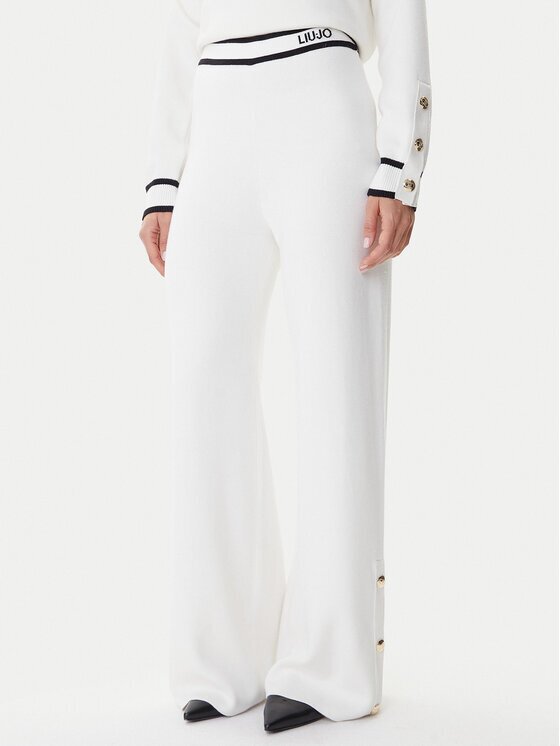 Liu Jo Sport Плетени панталони TF5252 MS59L Екрю Regular Fit