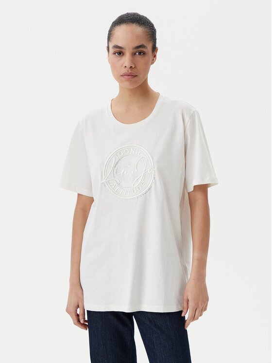 Liu Jo Sport Тишърт TA5174 JS923 Екрю Regular Fit