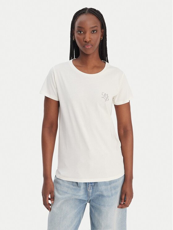 Liu Jo Sport Тишърт TA6056 JS923 Екрю Regular Fit