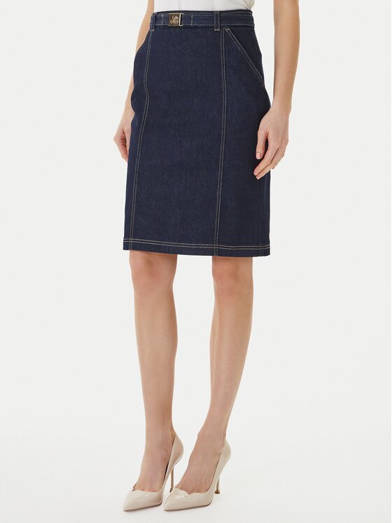 Luisa Spagnoli Дънкова пола Tennista 542818 Slim Fit