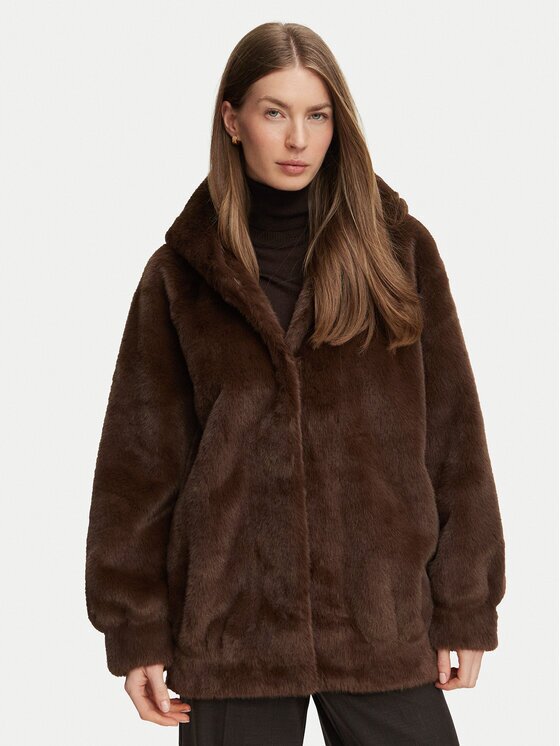 Luisa Spagnoli Кожено палто Stelle 543832 Oversize