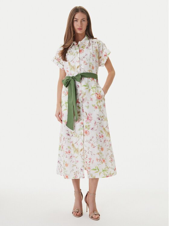 Luisa Spagnoli Рокля тип риза Pilea 543227 Екрю Regular Fit