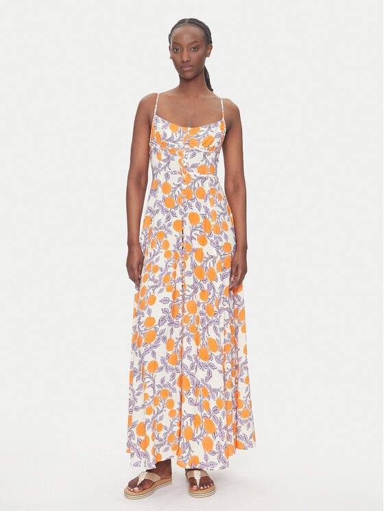 Maaji Лятна рокля Western Orange Flower Sia PT2748CLD001 Regular Fit
