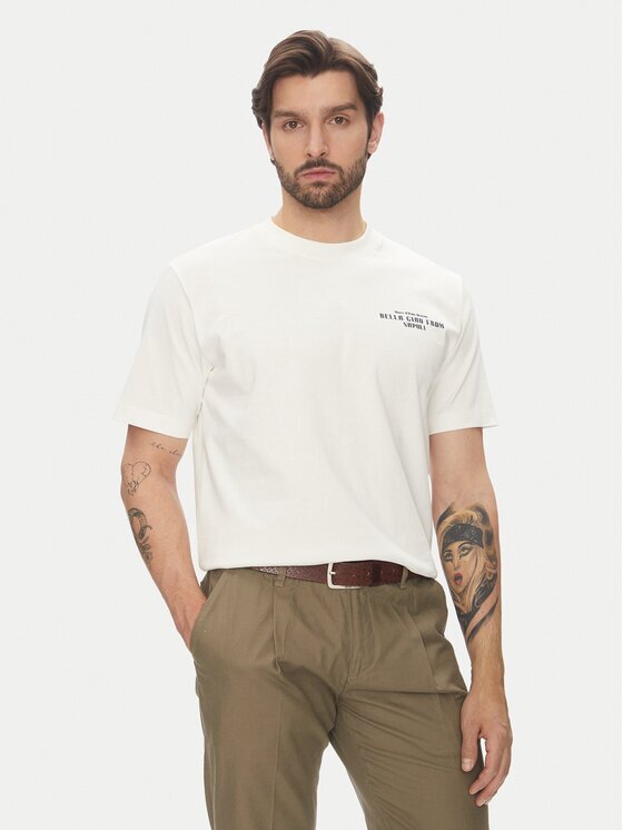 Marc O'Polo Denim Тишърт 500 0007 261 Екрю Oversize