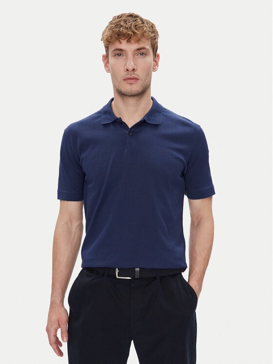 Marc O'Polo Тениска с яка и копчета 526 2144 53004 Regular Fit