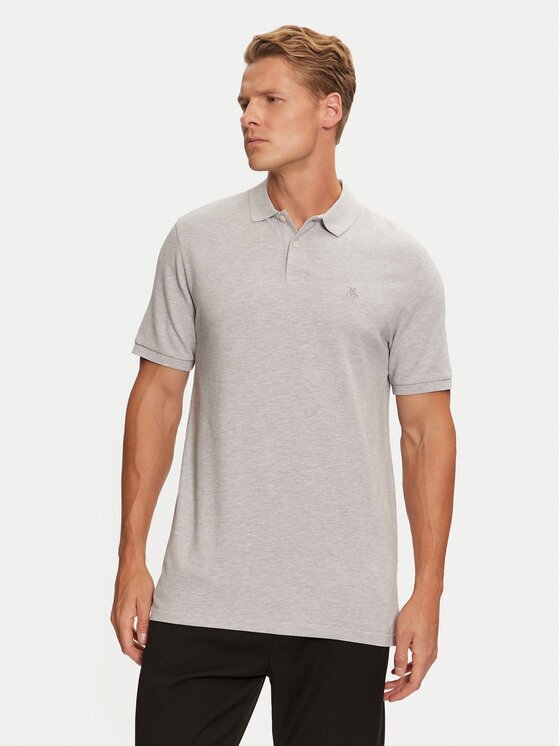 Marc O'Polo Тениска с яка и копчета B21223053092 Син Regular Fit
