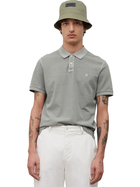 Marc O'Polo Тениска с яка и копчета B21226653000 Regular Fit