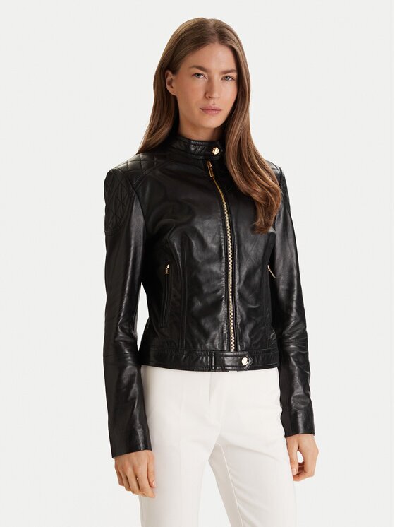Marciano Guess Кожено яке 6RGL09 7133A Черен Regular Fit