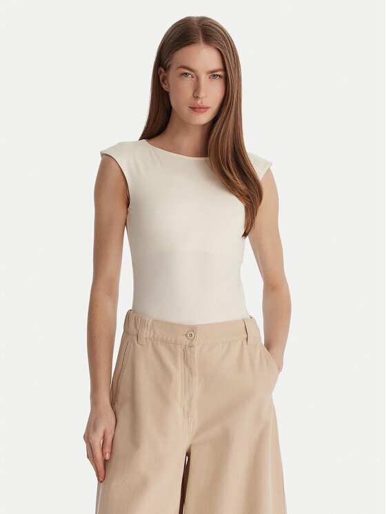Marella Боди Vigile 2615941021 Екрю Slim Fit
