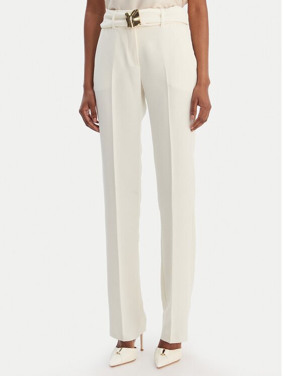 Marella Чино панталони Elica 2613131063 Екрю Slim Fit