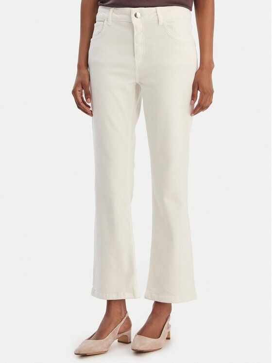 Marella Дънки Sfinge 2615131261 Екрю Slim Fit