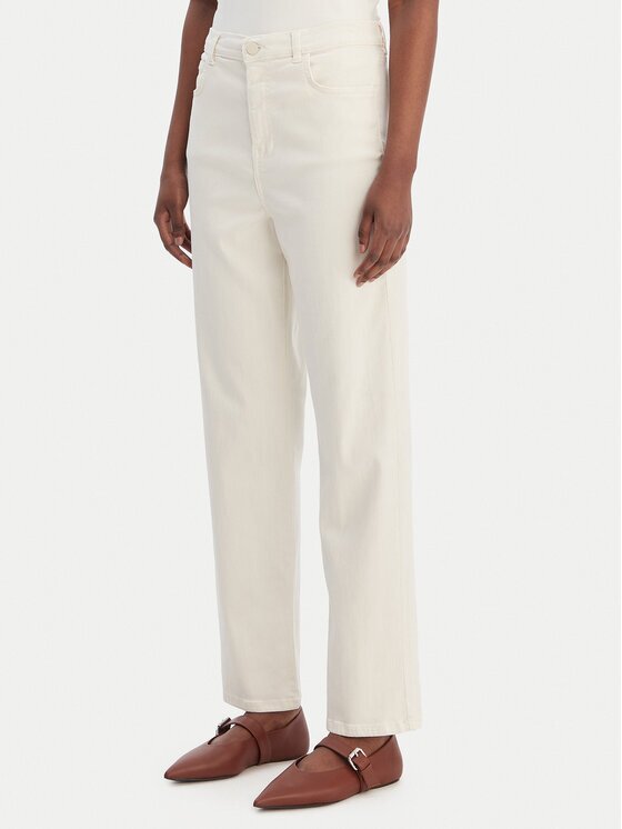 Marella Дънки Solista 2613131065 Екрю Straight Fit