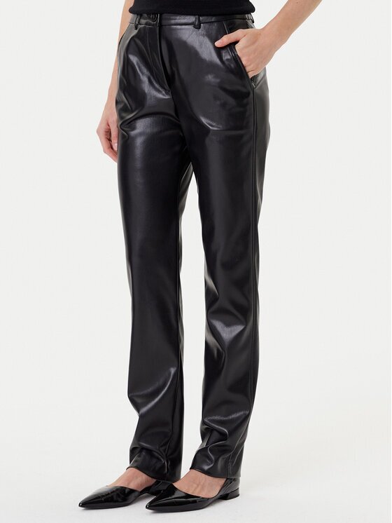 Marella Панталони от имитация на кожа Teodora 2523786011 Slim Fit
