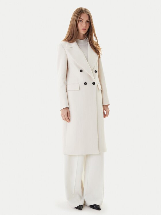 Maryley Преходно палто 25IB807/01PA Екрю Regular Fit