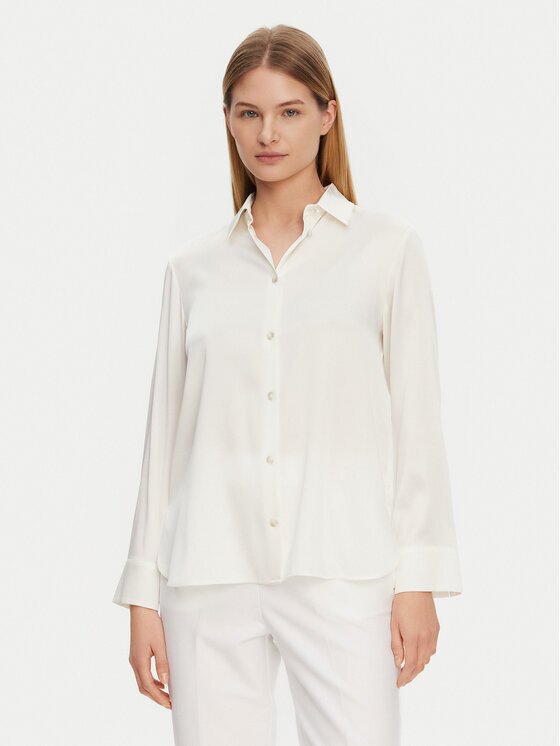 Max Mara Leisure Риза Kadiak 2516111027650 Екрю Regular Fit