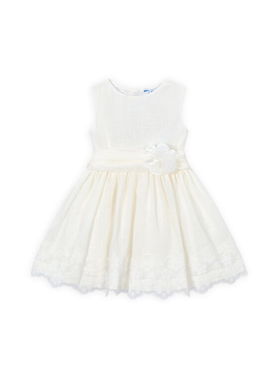 Mayoral Елегантна рокля 3914 Бял Regular Fit