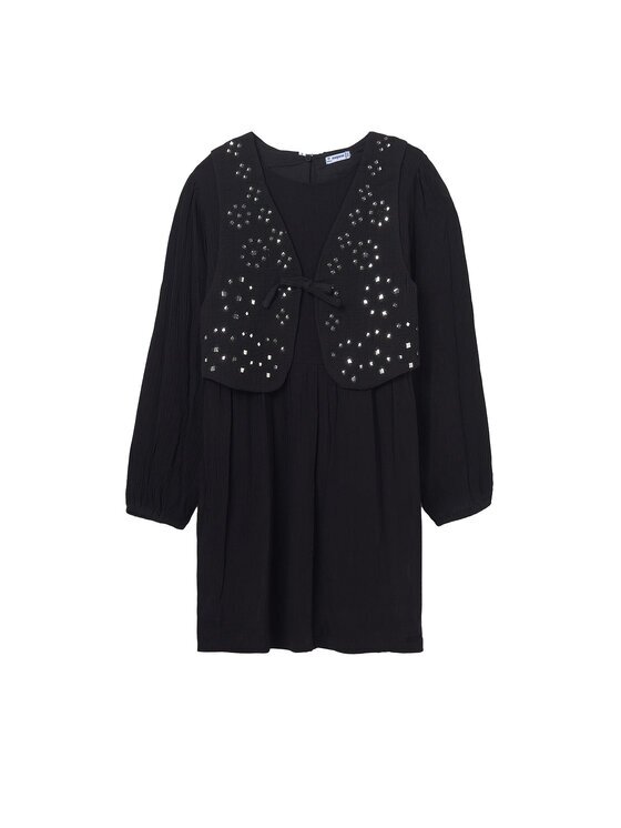 Mayoral Ежедневна рокля 7910 Черен Regular Fit