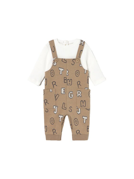 Mayoral komplet_bluzka_i_ogrodniczki 2636 Кафяв Regular Fit