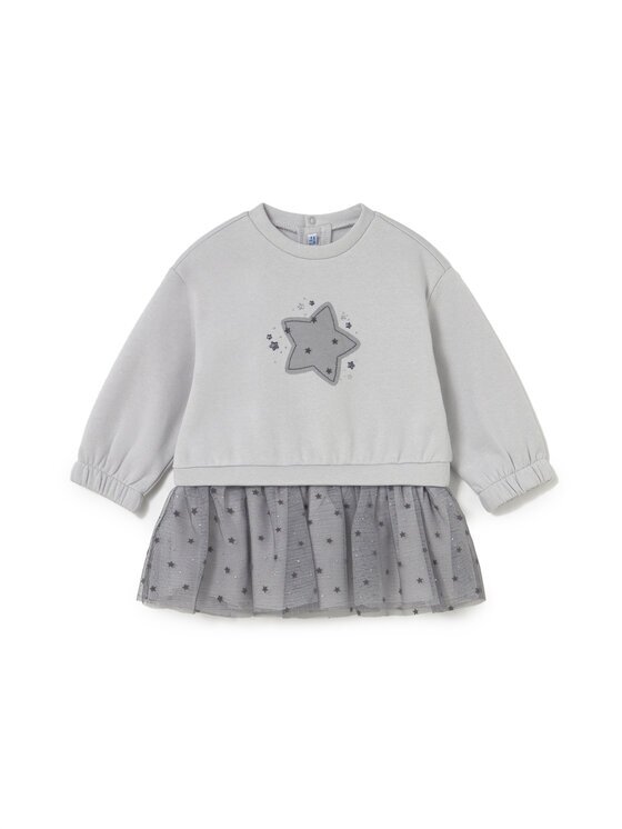 Mayoral Плетена рокля 2912 Сив Regular Fit