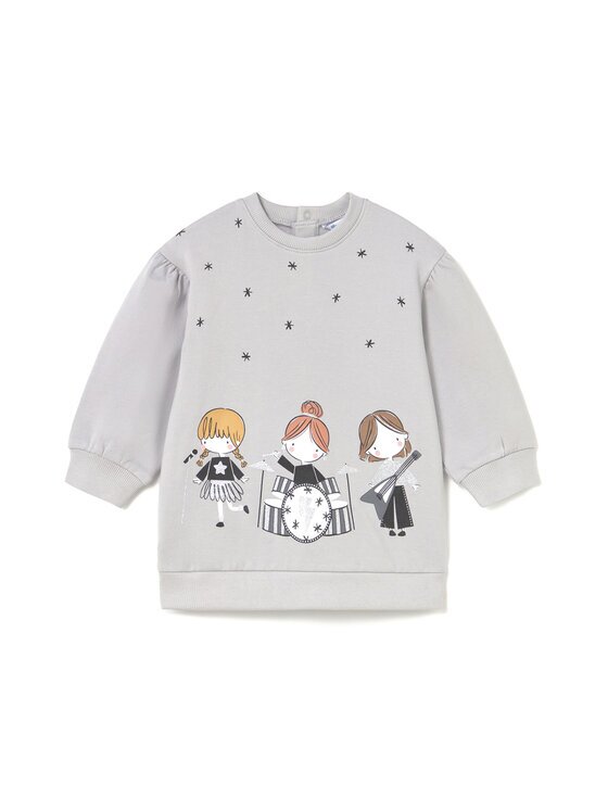 Mayoral Плетена рокля 2921 Сив Regular Fit
