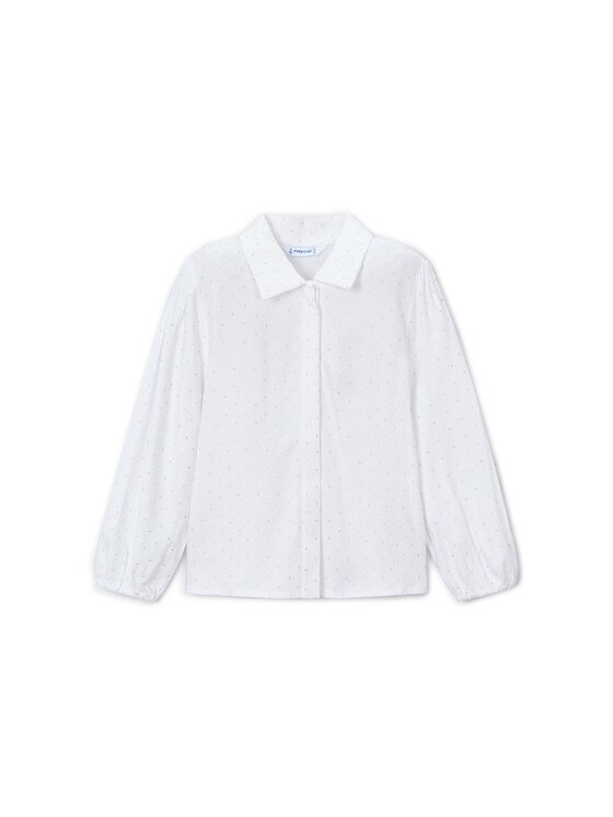Mayoral Риза 4133 Бял Regular Fit
