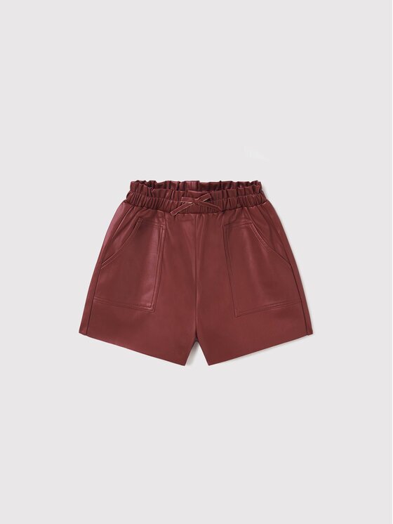 Mayoral Шорти от имитация на кожа 7206 Бордо Regular Fit