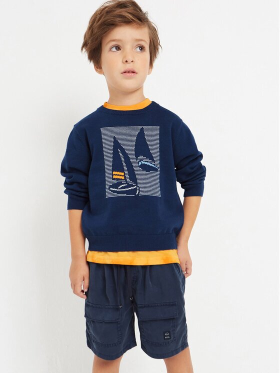 Mayoral Шорти от плат 3237 Тъмносин Regular Fit