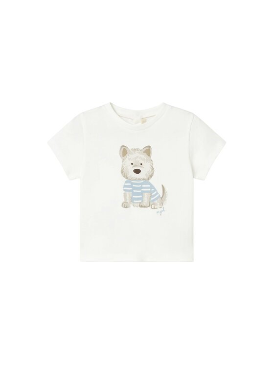 Mayoral Тишърт 1001 Бял Regular Fit