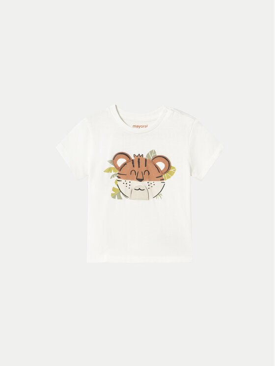 Mayoral Тишърт 1055 Бял Regular Fit