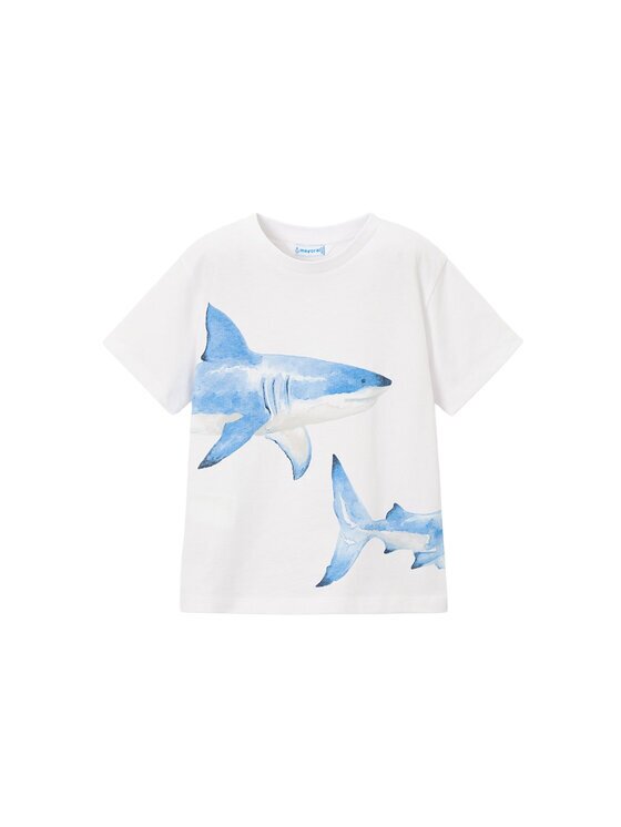 Mayoral Тишърт 3080 Бял Regular Fit