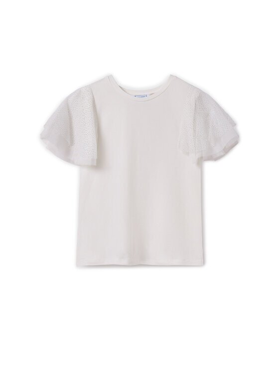 Mayoral Тишърт 6022 Екрю Regular Fit