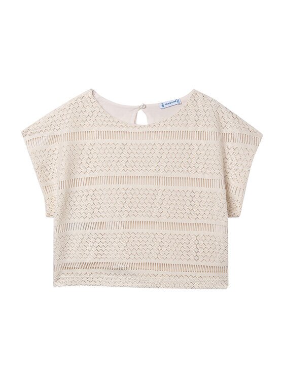 Mayoral Тишърт 6022 Екрю Regular Fit