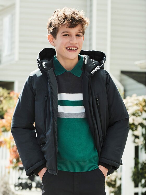 Mayoral Зимно яке 7460 Сив Regular Fit