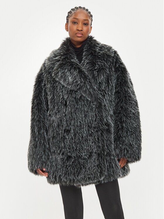 Michael Michael Kors Кожено палто UF4208KF1Q Oversize