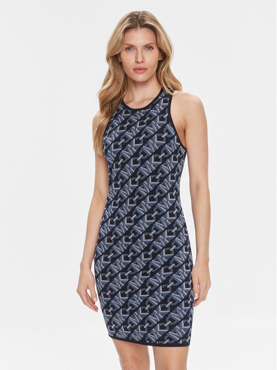 Michael Michael Kors Лятна рокля MH381SL9Z6 Slim Fit