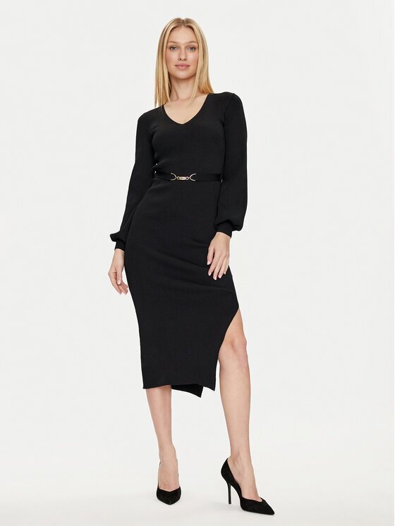 Morgan Плетена рокля 232-RMROSA Slim Fit