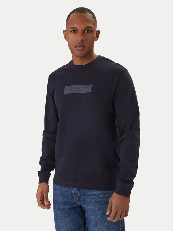 Napapijri Тениска с дълъг ръкав S-Box Logo NP0A8BC5 Regular Fit
